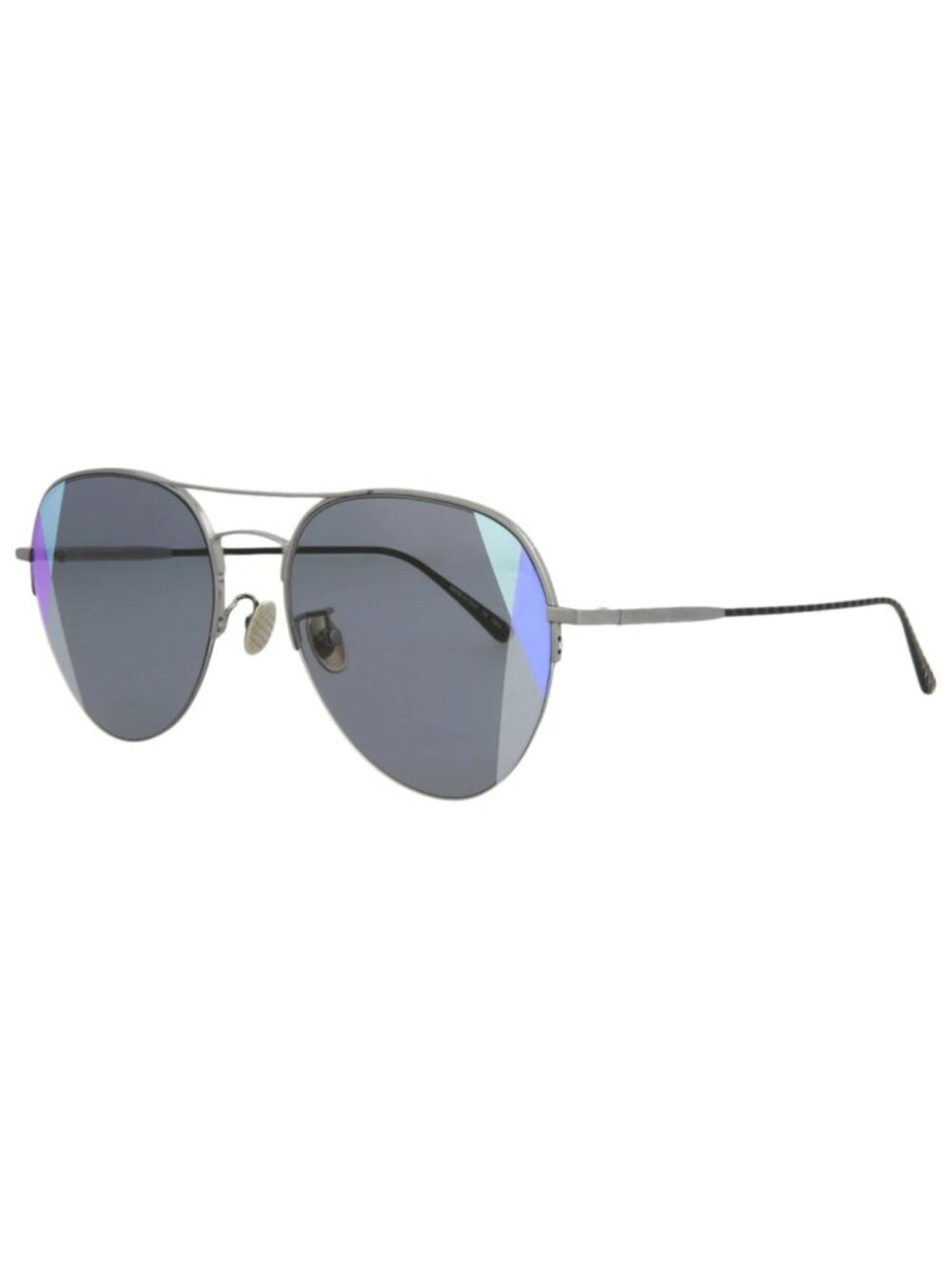 New Bottega Veneta Women's Sunglasses Aviator Metal Frame Unisex Ruthenium Black